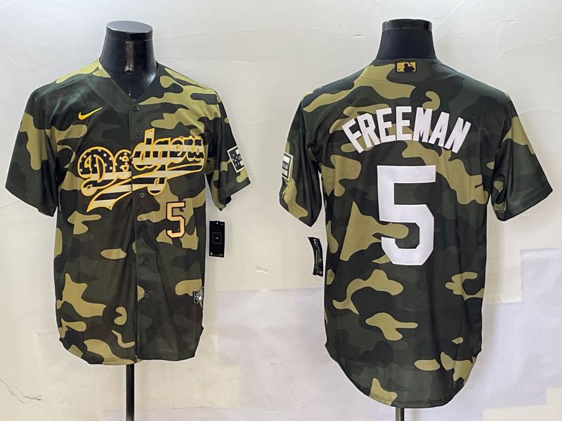 Men Los Angeles Dodgers #5 Freeman Camo Joint Name 2025 Nike MLB Jersey style 8->los angeles dodgers->MLB Jersey